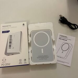 【新品・未使用】PD 20W マグネット式ワイヤレス充電器 10000mAh