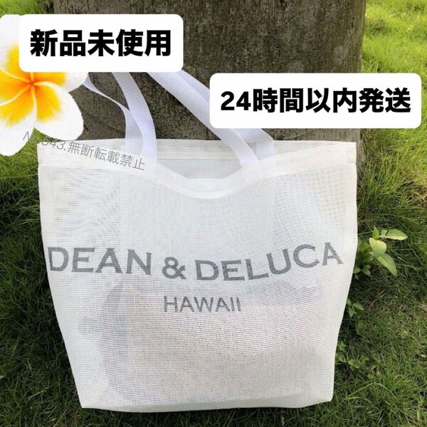 ディーンアンドデルーカ DEAN&DELUCAトートバック 白 ハワイ メッシュ エコバッグ リゾート マザーズバッグ ブランド