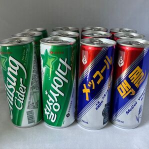 チルソンサイダー韓国の国民的炭酸水とメッコール韓国の人気飲料水12本セット
