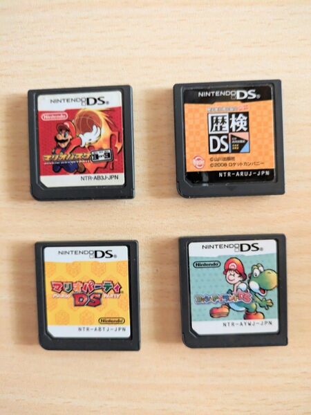 4本 歴検DS マリオパーティDS ヨッシーアイランドDS マリオバスケ3on3 ソフトのみ 任天堂 ニンテンドーDS