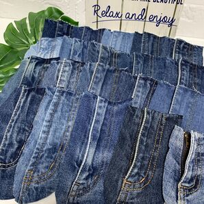 used デニム ファスナー部分 はぎれ ハギレ リメイク 生地 デニムリメイク ハンドメイド デニムファスナー ジーンズ 工作