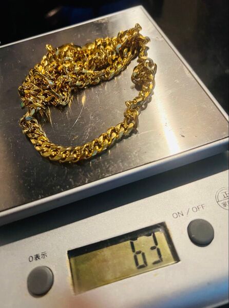 遺品整理 K24 24K 24金 喜平チェーンネックレス 60cm 63g アンティーク ヴィンテージ ゴールド