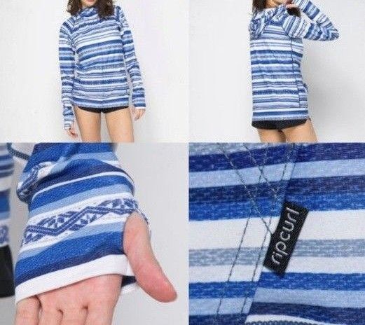 RIP CURL リップカール レディース ラッシュガード 長袖ジップアップ パーカー UVカット 紫外線対策 L