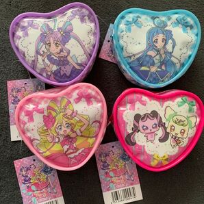 キミとアイドルプリキュア ミニハートポーチ 全4種 コンプリートセット