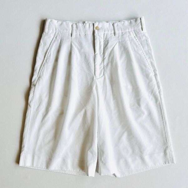 《美品》COMME des GARCONS HOMME DEUX コムデギャルソン オムドゥ ポリ縮 ショートパンツ ホワイト L