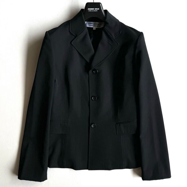 《美品》 COMME des GARCONS コムデギャルソン コムコム ステッチ テーラードジャケット ウール ブラック L
