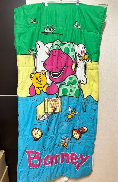 vintage バーニー Barney&Friends 寝袋 布団 レア 90s