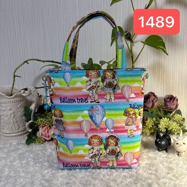 ハンドメイド Dカン付ショルダー可★ミニドットバック★ハンドバッグ★1489トマトガールシリーズ
