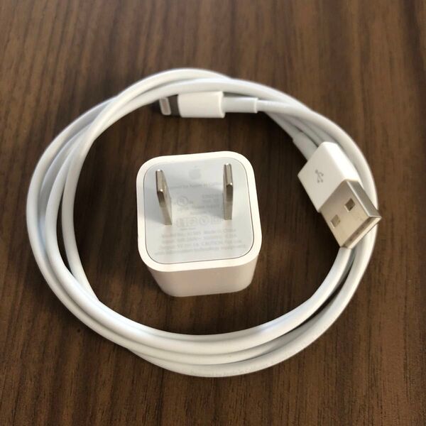 純正品 Apple iPhone付属品 USB 5W アダプター + Lightning ケーブル アップル 充電器