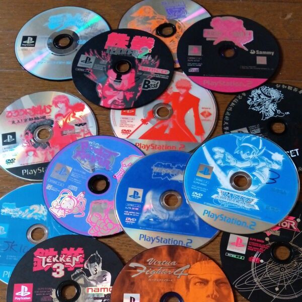 ディスクのみ。PS1.2格闘ゲーム詰め合わせ。ジャンク品 ディスクのみ PS ソフト PS2 PlayStation