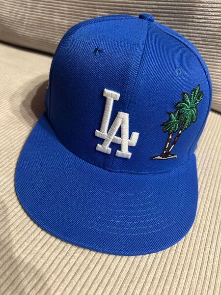 ニューエラ MLB Los Angeles Dodgersキャップサイズ 7 1/2(59.6センチUS 刺繍 ヤシの木