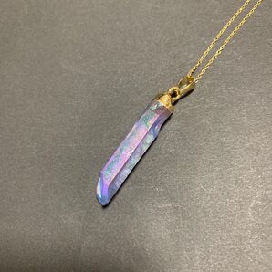 【龍神様の霊石】霊水の水晶ポイントネックレス【浄化 開運】
