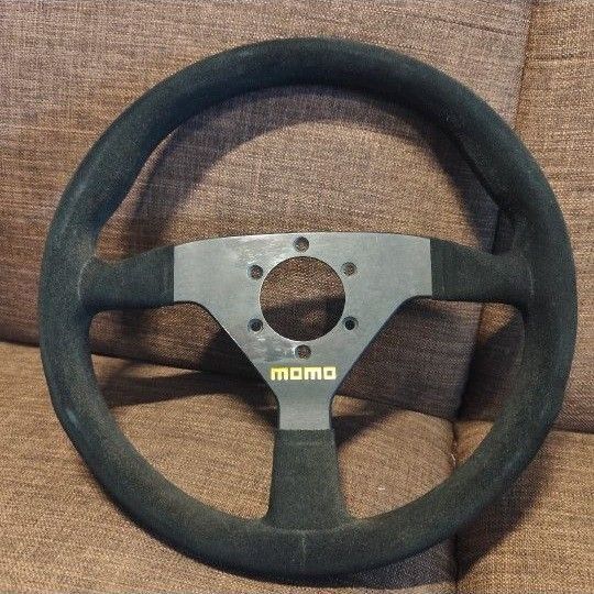 MOMO ステアリング バックスキン モモ 当時物 32パイ スエード