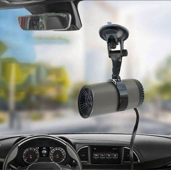 車用温風送風機 高速加熱180°回転 サーキュレーター 車