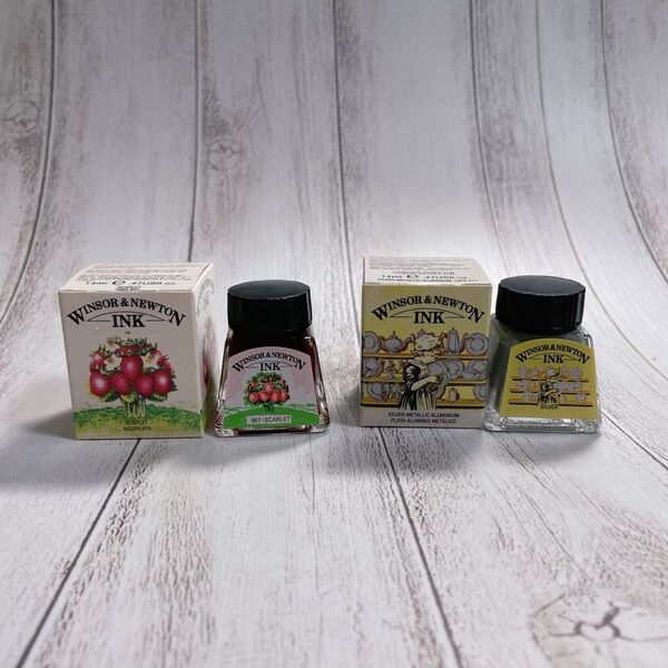 WINSOR&NEWTON INK ボトルインク 2個セット 未使用