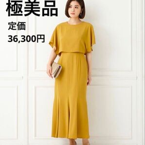 極美品 Aimer Acret ケープスリーブマーメイドラインドレス