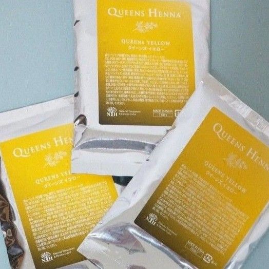クイーンズヘナ QUEENS HENNA クィーンズヘナ Yellow3袋 イエロー③ クィーンズヘナ 即購入大歓迎です!