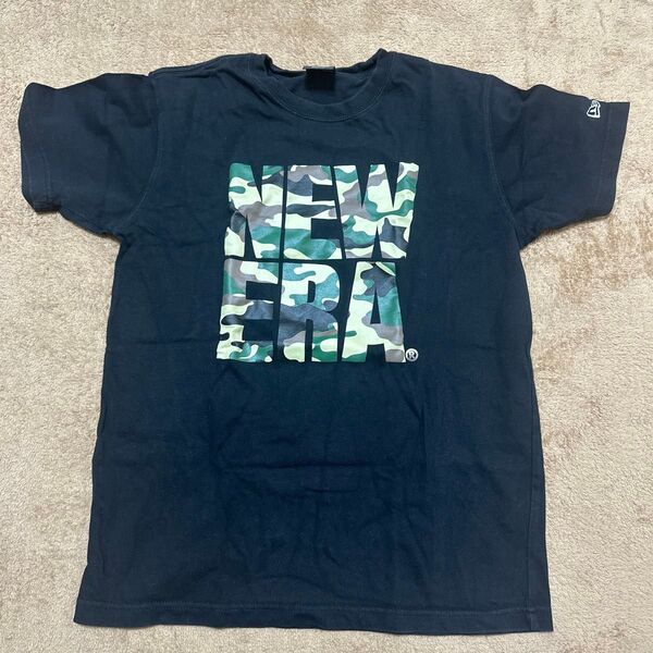 NEW ERA Tシャツ 黒 迷彩ロゴ