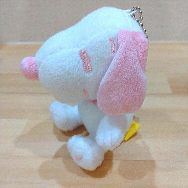 SNOOPY スヌーピー マスコットキーホルダー ピンク ストラップ ぬいぐるみ