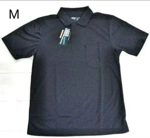 未使用 新品 TMW WORK DRY 吸汗速乾 軽量 快適ストレッチ 半袖 ポロシャツ 黒 紳士 メンズ M