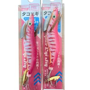 【24時間以内発送】ダイソー タコエギ 2本セット ピンク 3.5号 タコ釣り ラトル入り