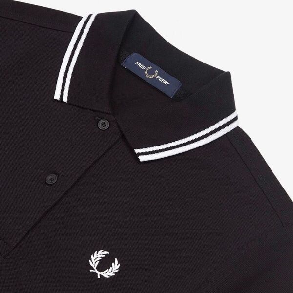 FRED PERRY フレッドペリー ポロシャツ ティップライン ブラック M12N 黒