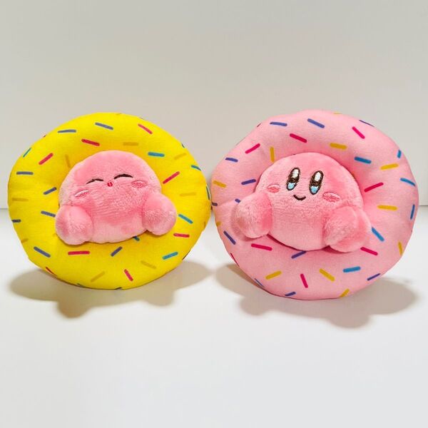 星のカービィ スイーツ マスコット ドーナツ 25周年 キャンペーンin ナムコ いちご味 レモン味 ぬいぐるみ