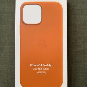 純正品 iPhone14 Pro Max レザーケース アンバー