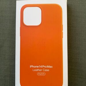 Apple純正品 iPhone 14 Pro Max レザーケース オレンジ