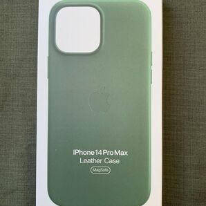 Apple純正品 iPhone14 Pro Max レザーケース フォレストグリーン
