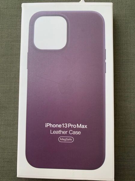 新品 iPhone 13 ProMax レザーケース ダークチェリー