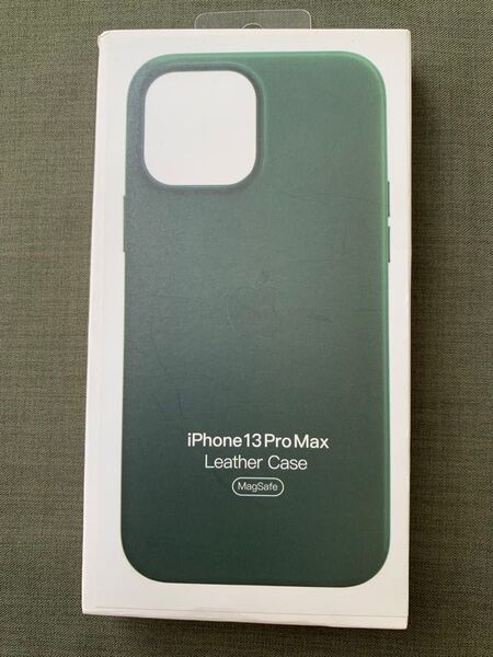 新品 iPhone 13 ProMax レザーケース 純正品 セコイアグリーン