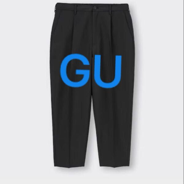 GU ジーユー ドライワイドテーパードイージーアンクルコットンパンツ メンズ
