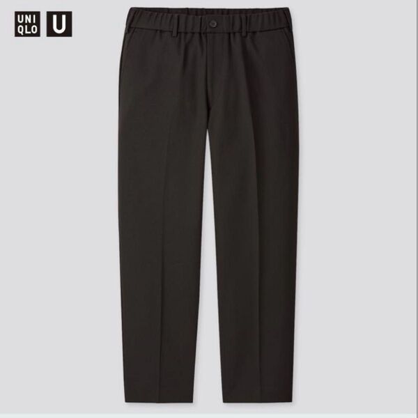 【やや難あり】UNIQLO U ワイドフィットテーパードパンツ サイズS 68~76cm 黒