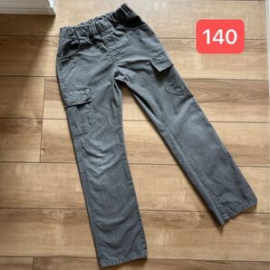 ★RUGGED WORKS★ラゲットワークス★カーゴパンツ ロングパンツ ストレートパンツ★140★ グレー キッズ ジュニア