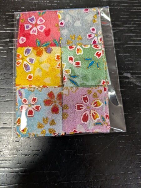 一越ちりめんつまみ細工カット布桜ほのか6色