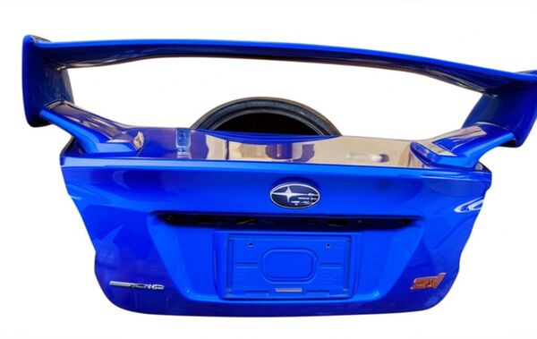 【★送料無料★】WRX Sti S4 VAB/VAG 純正トランク+大型スポイラー ブルー ★トーションバー付★