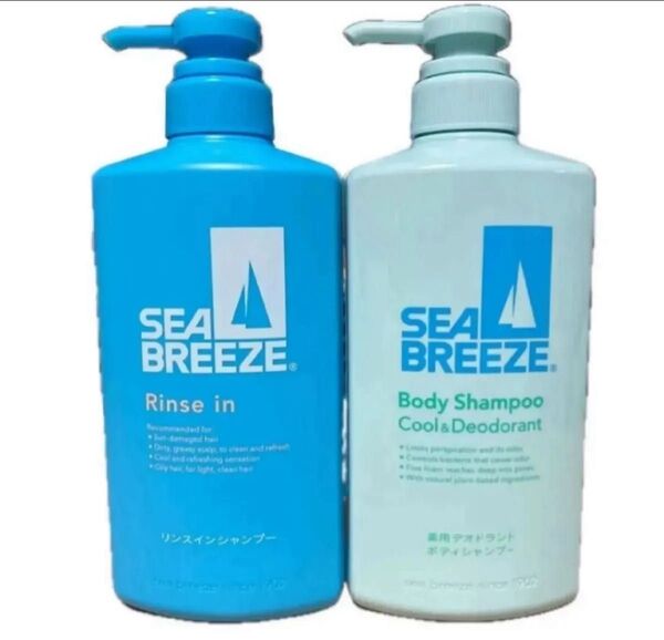 【シャンプー&ボディソープ】2個 シーブリーズ リンスインシャンプー ボディシャンプー クール&デオドラント SEA BREEZE