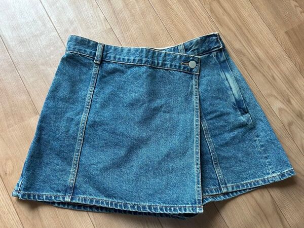 GU デニムラップスコート Mサイズ ショートパンツ キュロット