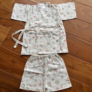 甚平 花火柄 上下セット 100サイズ