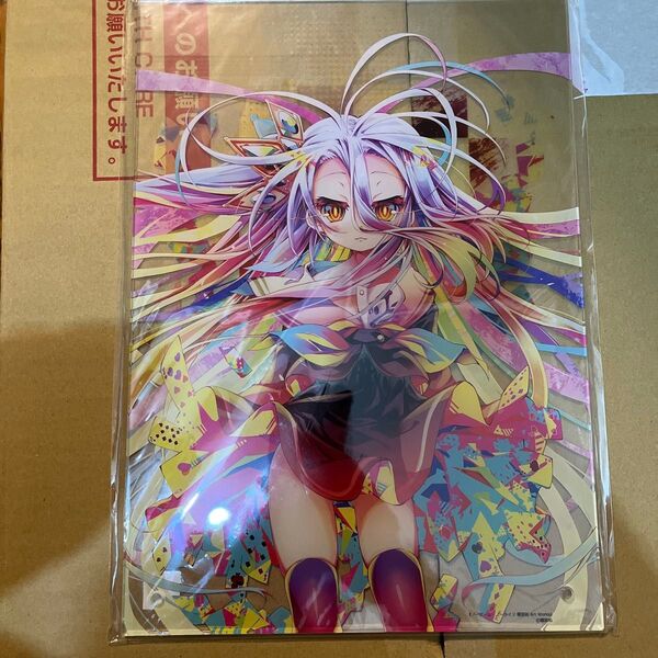 KADOKAWA ノーゲーム・ノーライフ 榎宮祐 Art Works ノゲノラ メロンブックス限定版特典 A4アクリルパネル 白