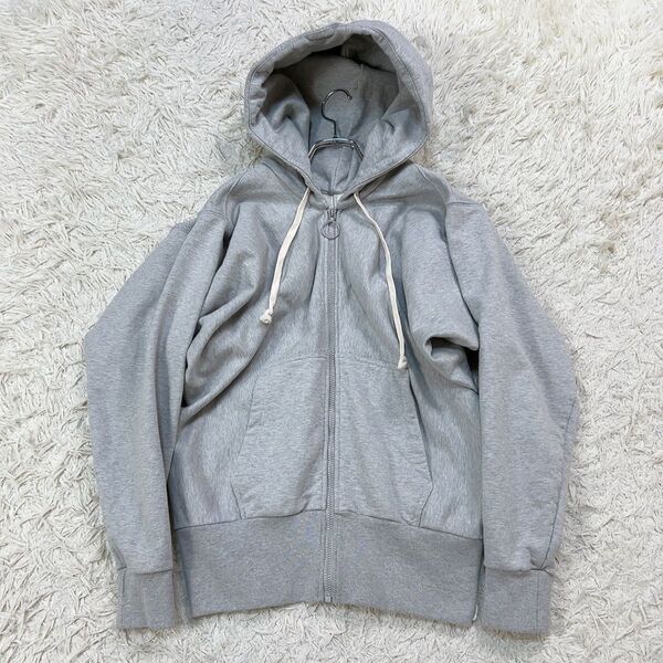 Maison Margiela メゾンマルジェラ 変形 ジップアップ パーカー フーディー ギャザー 36 S相当 グレー