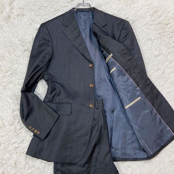 Paul Smith ポールスミスコレクション ロロピアーナ セットアップ スーツ ジャケット パンツ L グレー 3B 総裏地