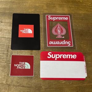 Supreme・TNF Sticker & Trump Set シュプリーム・ノースフェイスステッカー 1枚 トランプ バラ2枚