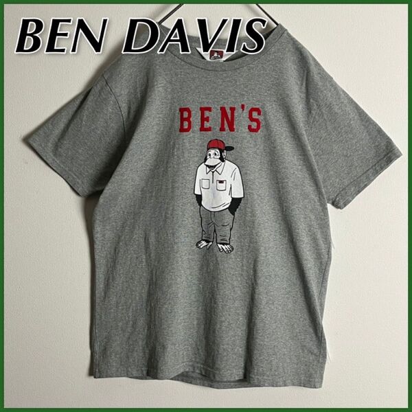 【美品】 BEN DAVIS ベンデイビス ビッグ プリント ロゴ Tシャツ
