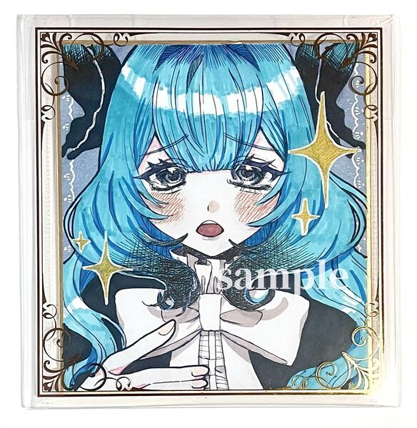 オリジナル手描きイラスト色紙01