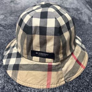 中古品 BURBERRY LONDON リバーシブルベビーハット ベージュ 約52センチサイズ