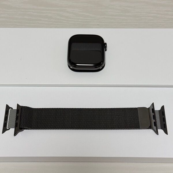 【美中古】Apple Watch Series10 46mm "スレートチタニウム×ミラネーゼループ" M/Lサイズ