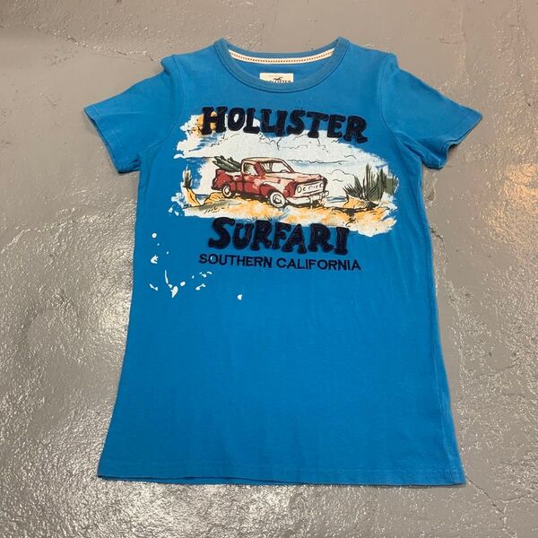 Sサイズ HOLLISTER ホリスター Tシャツ ブルー 夏カラー