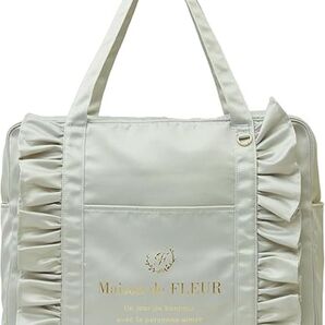 Maison de FLEUR メゾンドフルール EC限定サテンフリルキャリーオンバッグ 推し活 ボストンバッグ ミント